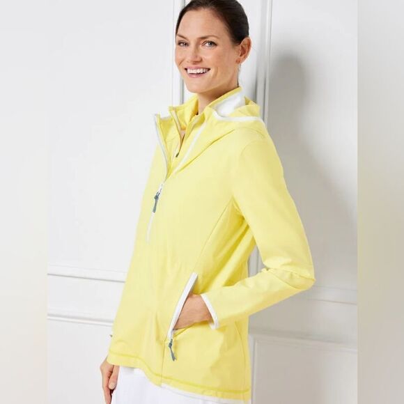 Talbot's T by Talbot's Lightweight Yellow Chiffon Water Resistant Jacket NWT - Picture 12 of 13